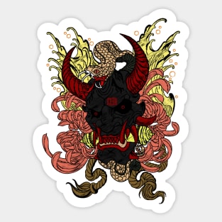 Hannya Mask Sticker